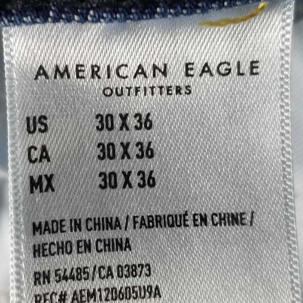 American Eagle Jeans Mens 30x36 Airflex+ Athletic Straight Fit‎ Stretch Denim - Picture 15 of 16